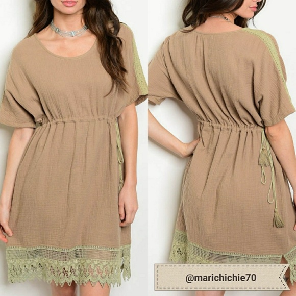 Dresses & Skirts - NWT Crochet Trim Mini Dress